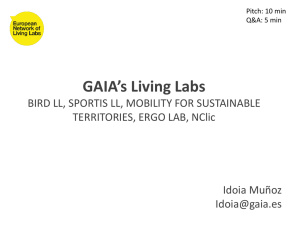GAIA`s Living Labs