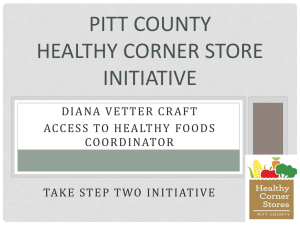 Pitt County Healthy Corner Store Initiative