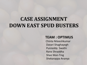 CASE ASSIGNMENT DOWN EAST SPUD - Optimus