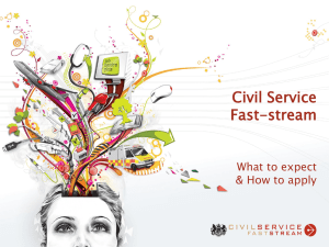 Civil Service Fast Stream powerpoint presentation