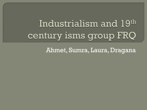 Industrialism and 19th century isms group FRQ