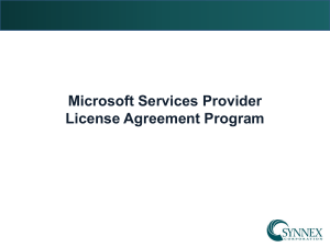 Microsoft Services Provider License Agreement