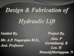 Working of Hydraulic Lift