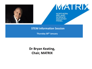 Bryan Keating - Matrix - Department for Employment and