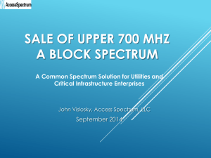 Sale of Upper 700 MHz A Block Spectrum