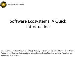 Defining Software Ecosystems