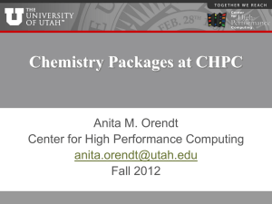 CHPC-ChemPkg-fall2012 - Center for High Performance