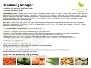 Resourcing Manager