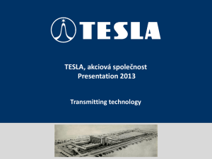 Presentation Transmitting Technology TESLA a.s.2013