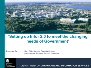 Setting Up Infor FM 2.0 to meet the changing needs of Government