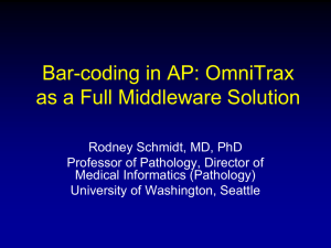 Bar-coding in AP - Pathology Informatics 2015