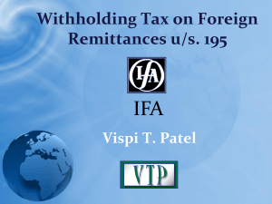 Title of the Presentation - International Fiscal Association (IFA
