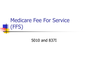 Medicare Fee for Service (FFS) 5010 and 837I