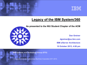 Legacy of the IBM System/360 Architecture.