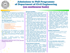 Admissions to Ph.D. Programme