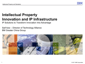 Intellectual Property Management and Innovation and IP