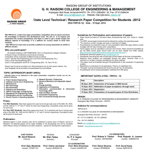 (RGI-TRPCS-12) Date - GH Raisoni College Of Engineering And