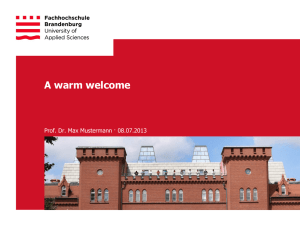 Study programmes - Fachhochschule Brandenburg