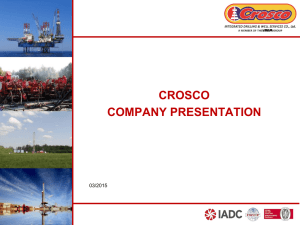 CROSCO Company Presentation - Crosco, Integrated Drilling & Well