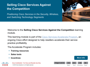 Selling Cisco Services Against the Competition