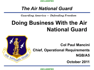 Doing Business With the Air National Guard