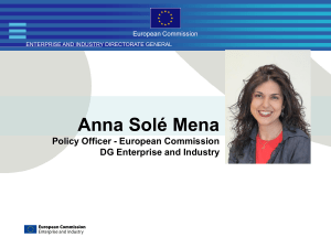 European Commission DG Enterprise and Industry