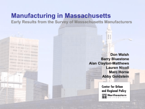 Massachusetts Survey of Manufacturers