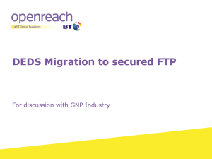 DEDS Migration to secured FTP
