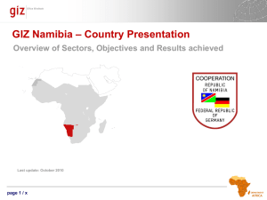 GIZ Namibia – Country Presentation