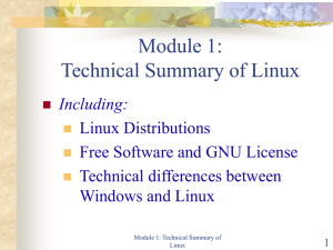 Module 1 Technical Summary of Linux Distributions