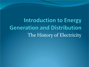 Introduction to Energy Generation and Distribution