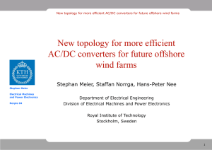 New Topology for more efficient AC/DC Converters for Future Offshore