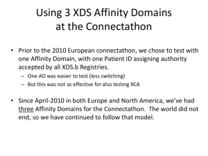 Multiple-affinity-domain - IHE North American Connectathon 2014