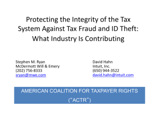 Protecting the Integrity of the Tax System Against Tax Fraud and ID