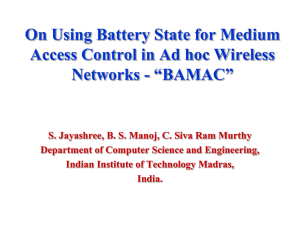 On Using Battery State for Medium Access Control in Ad hoc