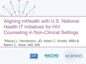 Aligning mHealth with US National Health IT Initiatives for HIV