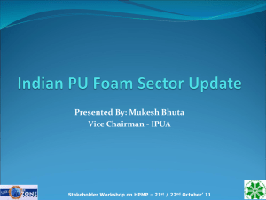 Update on HPMP of PU Foam Sector in India