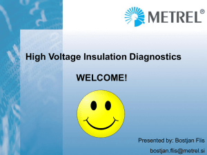 Insulation testing with DC test voltage