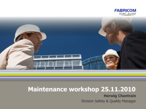 maintenance - European Agency for Safety and Health at Work