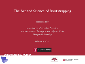 The Art and Science of Bootstrapping