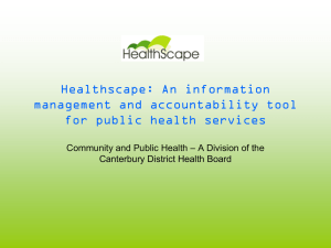 Healthscape - Community and Public Health