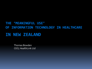 Development of Electronic Health Records within the New Zealand