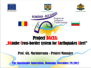 Project DACEA: „DAnube Cross-border system for Earthquakes Alert”
