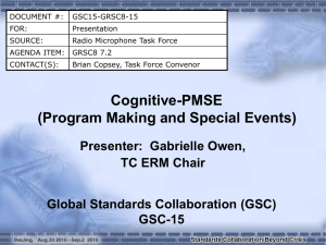 ETSI Cognitive-PMSE - GSC-15