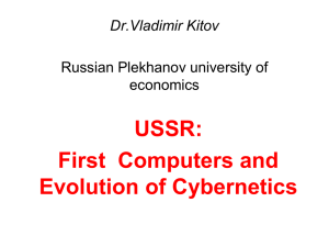 Dr.Vladimir Kitov Russian Plekhanov university of economics