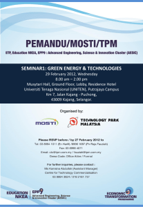 seminar1: green energy & technologies