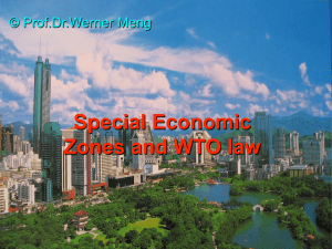 Special Economic Zones and WTO law