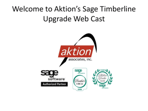 Sage Timberline Office Upgrade to 9.5 Best Practices