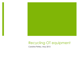 Recycling OT equipment - Centre for Sustainable Healthcare