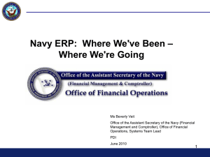 Navy ERP: Where We`ve Been